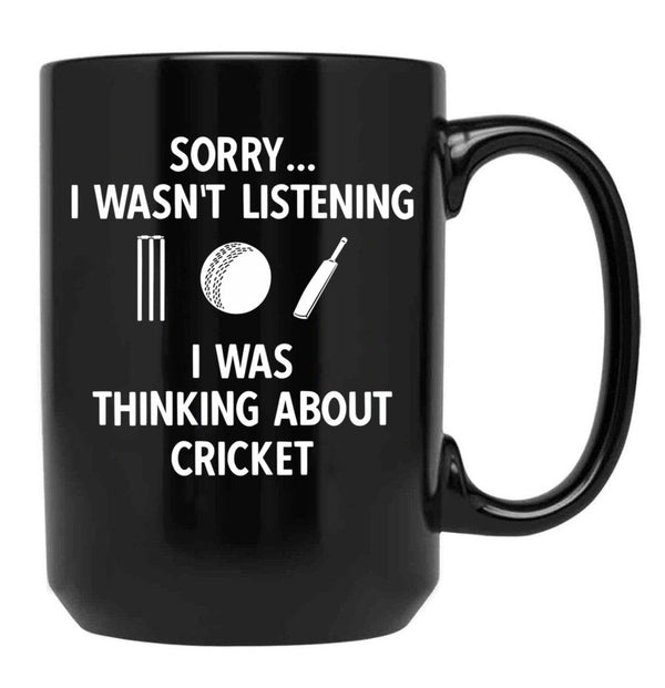 Funny Cricket Player Cricket Sport Vintage Sayings And Cricket Bat Black Coffee Mug, Gift Coffee Mug - Black