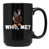 Funny Duck Hunting Real Duck Picture Of Standing Mallard Duck For Duck Hunters Black Coffee Mug, Gift Coffee Mug - Black