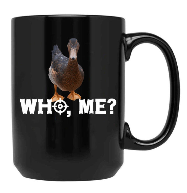 Funny Duck Hunting Real Duck Picture Of Standing Mallard Duck For Duck Hunters Black Coffee Mug, Gift Coffee Mug - Black