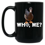 Funny Duck Hunting Real Duck Picture Of Standing Mallard Duck For Duck Hunters Black Coffee Mug, Gift Coffee Mug