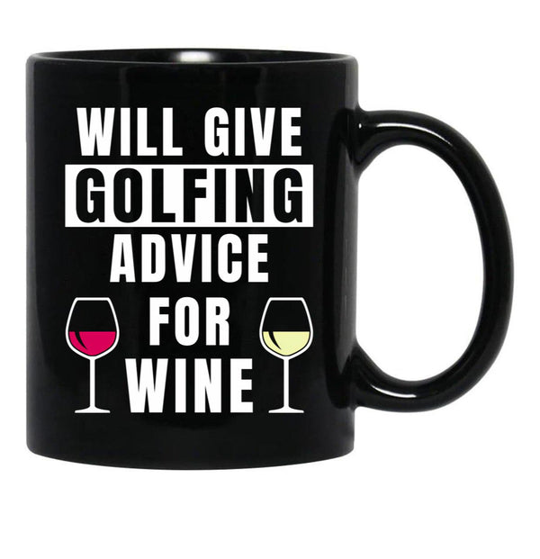 Funny Golf Gift Golfing Golf Player Golfer Black Coffee Mug, Gift Coffee Mug - Black