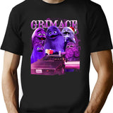 Funny Grimace Bootleg Style Bootleg Graphic T-Shirt - Black