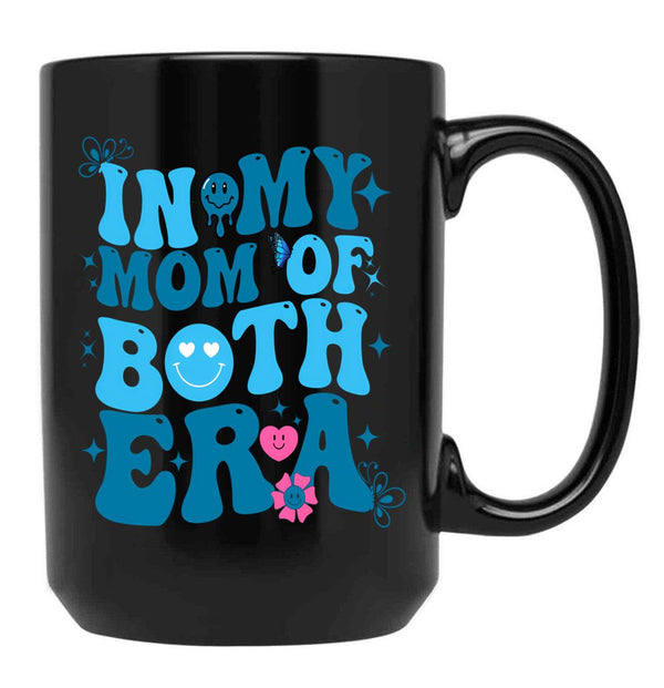 Funny Groovy In My Both Of Mom Era For Mom Lover'S Mother'S Day Black Coffee Mug, Gift Coffee Mug - Black