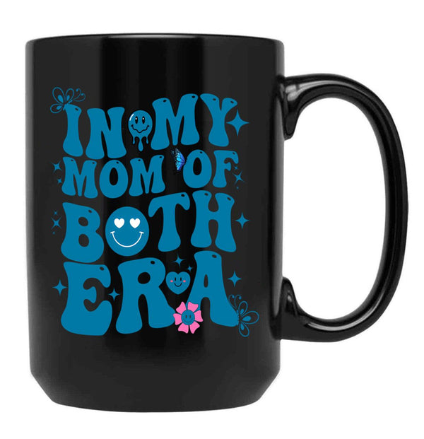 Funny Groovy In My Both Of Mom Era For Mom Lovers Mother'S Black Coffee Mug, Gift Coffee Mug - Black