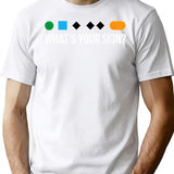 Funny Ski Skier Or Snowboard What'S Your Sign Gift Minimalist Graphic T-Shirt - Unisex Streetwear Tee - White