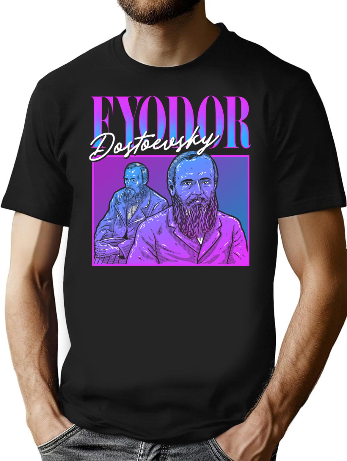 Fyodor Dostoevsky 90S Bootleg Bootleg Graphic T-Shirt - Black