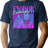 Fyodor Dostoevsky 90S Bootleg Bootleg Graphic T-Shirt - Navy