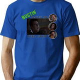 Ghost Bustin' Bootleg Shirt Bootleg Graphic T-Shirt - Blue