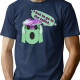 Go To The Toilet - Funny Bad Translation Bootleg Graphic T-Shirt - Navy
