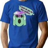 Go To The Toilet - Funny Bad Translation Bootleg Graphic T-Shirt - Blue
