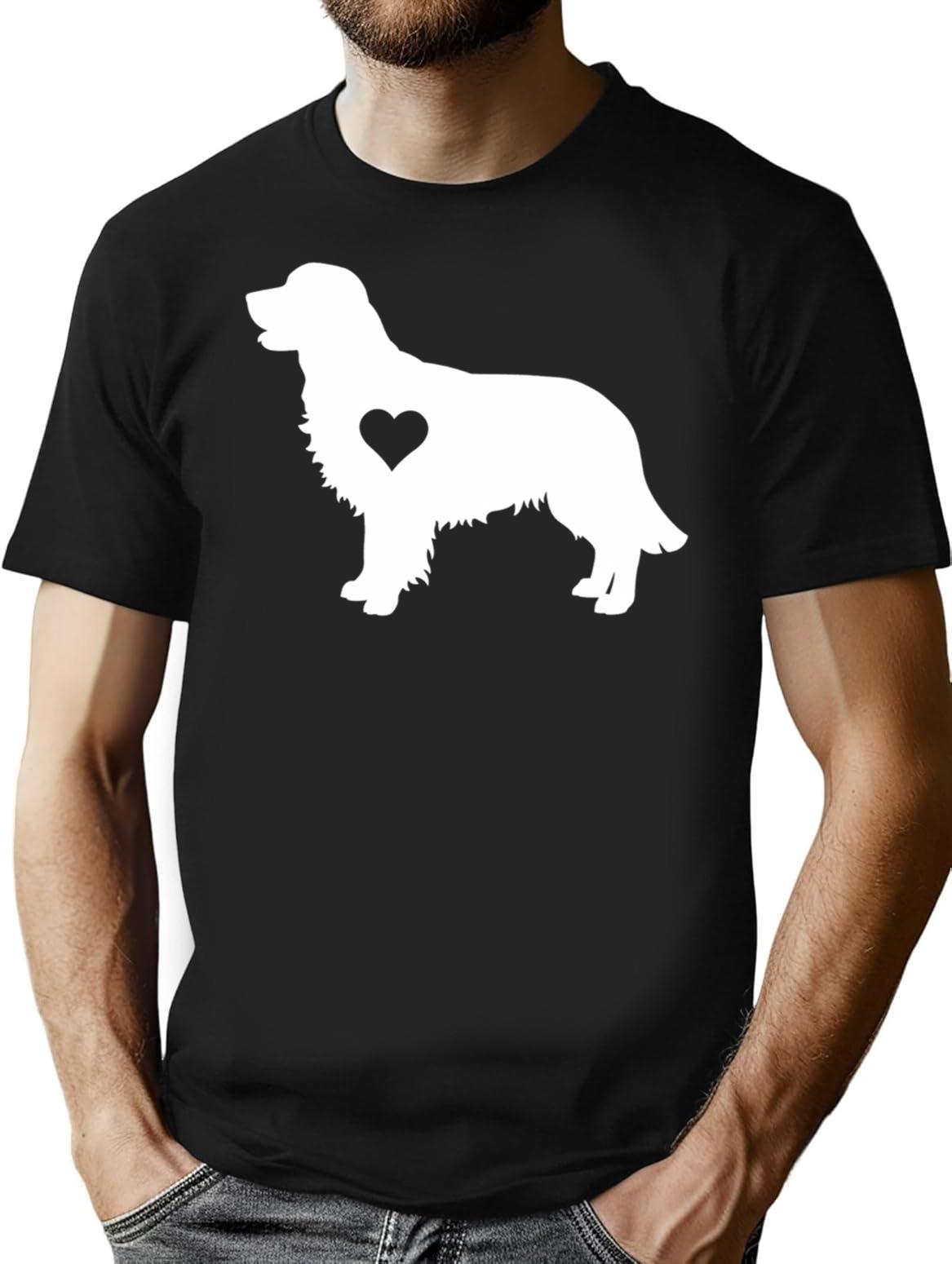 Golden Retriever Art Minimalist Graphic T-Shirt - Unisex Streetwear Tee - Black