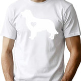 Golden Retriever Art Minimalist Graphic T-Shirt - Unisex Streetwear Tee - White