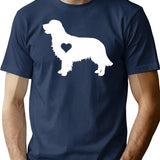 Golden Retriever Art Minimalist Graphic T-Shirt - Unisex Streetwear Tee - Navy