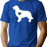 Golden Retriever Art Minimalist Graphic T-Shirt - Unisex Streetwear Tee - Blue