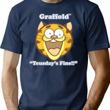 Graffold- Teusday'S Fine Bootleg Graphic T-Shirt - Navy