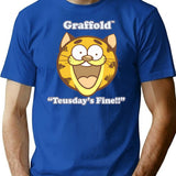 Graffold- Teusday'S Fine Bootleg Graphic T-Shirt - Blue