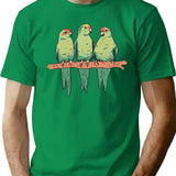 Green Parrot Minimalist Graphic T-Shirt - Unisex Streetwear Tee - Green