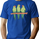 Green Parrot Minimalist Graphic T-Shirt - Unisex Streetwear Tee - Blue