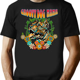 Groovy Dog Mama Bootleg Graphic T-Shirt - Black