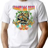 Groovy Dog Mama Bootleg Graphic T-Shirt - White