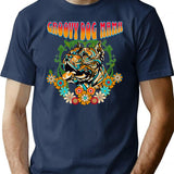 Groovy Dog Mama Bootleg Graphic T-Shirt - Navy