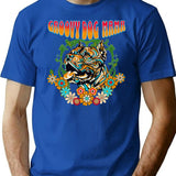 Groovy Dog Mama Bootleg Graphic T-Shirt - Blue
