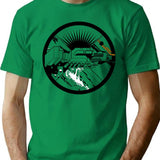 Handshake Bootleg Graphic T-Shirt - Green