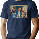 Hangin With Bernie Minimalist Graphic T-Shirt - Unisex Streetwear Tee - Navy