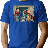 Hangin With Bernie Minimalist Graphic T-Shirt - Unisex Streetwear Tee - Blue