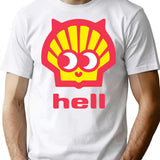 Hell In A Shell Bootleg Graphic T-Shirt - White