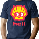 Hell In A Shell Bootleg Graphic T-Shirt - Navy