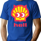 Hell In A Shell Bootleg Graphic T-Shirt - Blue