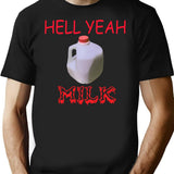 Hell Yeah Milk Bootleg Graphic T-Shirt - Black