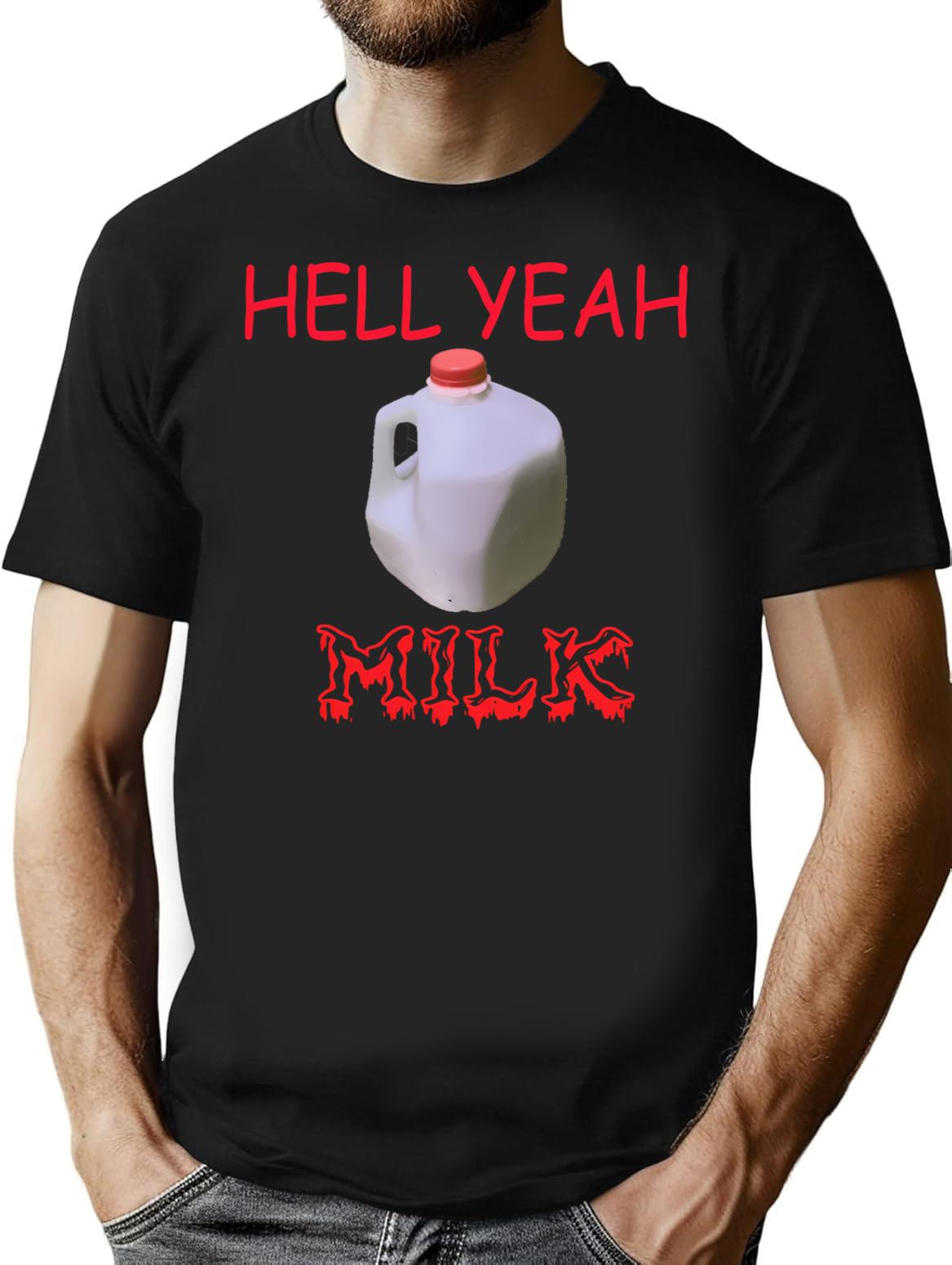 Hell Yeah Milk Bootleg Graphic T-Shirt - Black