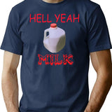 Hell Yeah Milk Bootleg Graphic T-Shirt - Navy