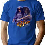Her Graphic T Bootleg Graphic T-Shirt - Blue