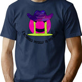 His Gold - Funny Bad Translation Error English Quote Bootleg Graphic T-Shirt - Navy