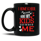 Homeschool Best Of Me Black Coffee Mug, Gift Coffee Mug