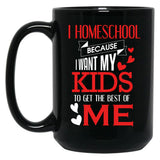 Homeschool Best Of Me Black Coffee Mug, Gift Coffee Mug