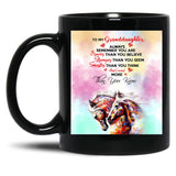Horse Granddaughter You Are Loved More Than You Know Black Gift Coffee Mug