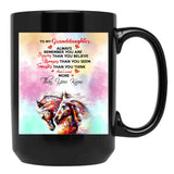 Horse Granddaughter You Are Loved More Than You Know Black Gift Coffee Mug - Black