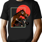 Horse Minimalist Graphic T-Shirt - Unisex Streetwear Tee - Black