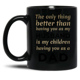 Husband And Dad Black Coffee Mug, Gift Coffee Mug