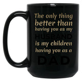 Husband And Dad Black Coffee Mug, Gift Coffee Mug