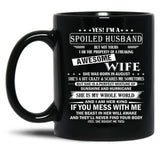 Husband Birthday August Black Coffee Mug, Gift Coffee Mug