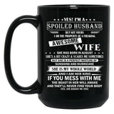 Husband Birthday August Black Coffee Mug, Gift Coffee Mug