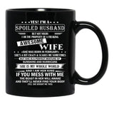 Husband Birthday February Black Gift Coffee Mug - Black
