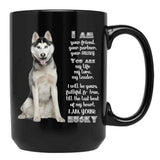 Husky Dog Lover Black Gift Coffee Mug - Black