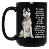 Husky Dog Lover Black Gift Coffee Mug