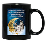 Husky Dog Meaning Quotes Black Coffee Mug, Gift Coffee Mug - Black